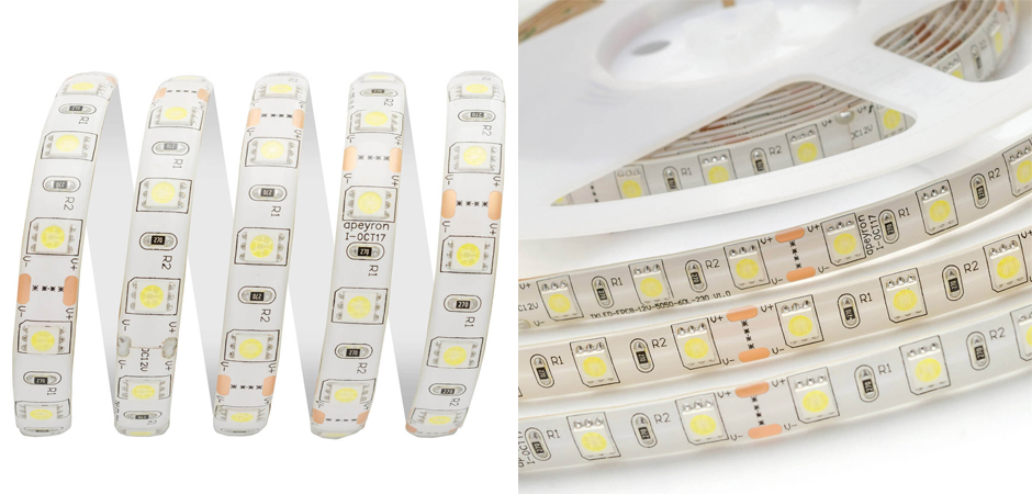 Светодиодная влагозащищенная лента 14,4W/m 60Led/m 5050SMD холодный белый 1M Светодиодная влагозащищенная лента 14,4W/m 60Led/m 5050SMD холодный белый 1M - Loft-Concept в Перми