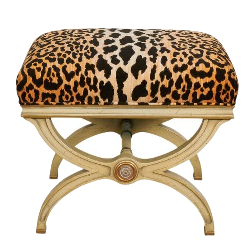 Пуф Pair of Hollywood Regency Leopard Print Velvet Benches Мульти в Перми | Loft Concept 