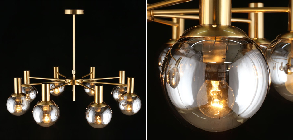 Люстра с дымчатым стеклом Smoke Glass Люстра с дымчатым стеклом Smoke Glass - Loft-Concept в Перми