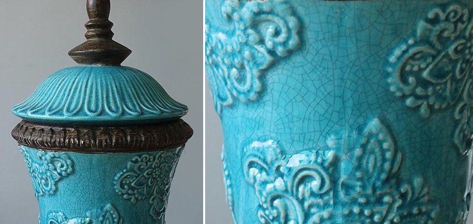 Кубок с крышкой керамика Turquoises Cup Кубок с крышкой керамика Turquoises Cup - Loft-Concept в Перми