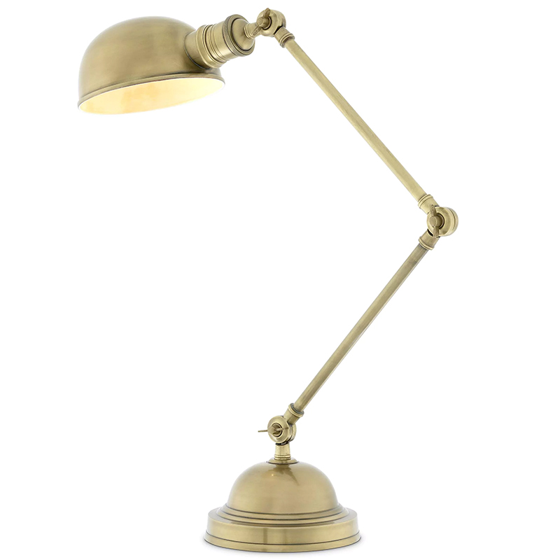 Настольная лампа Eichholtz Desk Lamp Soho Винтажная латунь Латунь в Перми | Loft Concept 