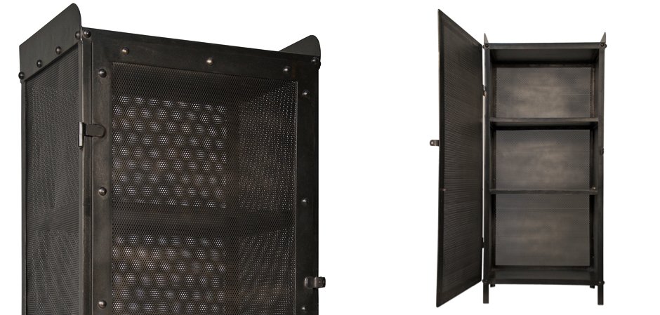Буфет Industrial Loft Dark Metal Tall Cabinet Буфет Industrial Loft Dark Metal Tall Cabinet - Loft-Concept в Перми