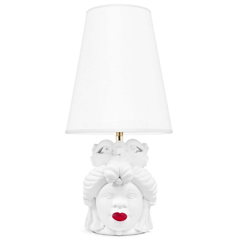 Настольная лампа Table Lamp Moro Lady Small Lipstick White Белый Красный в Перми | Loft Concept 