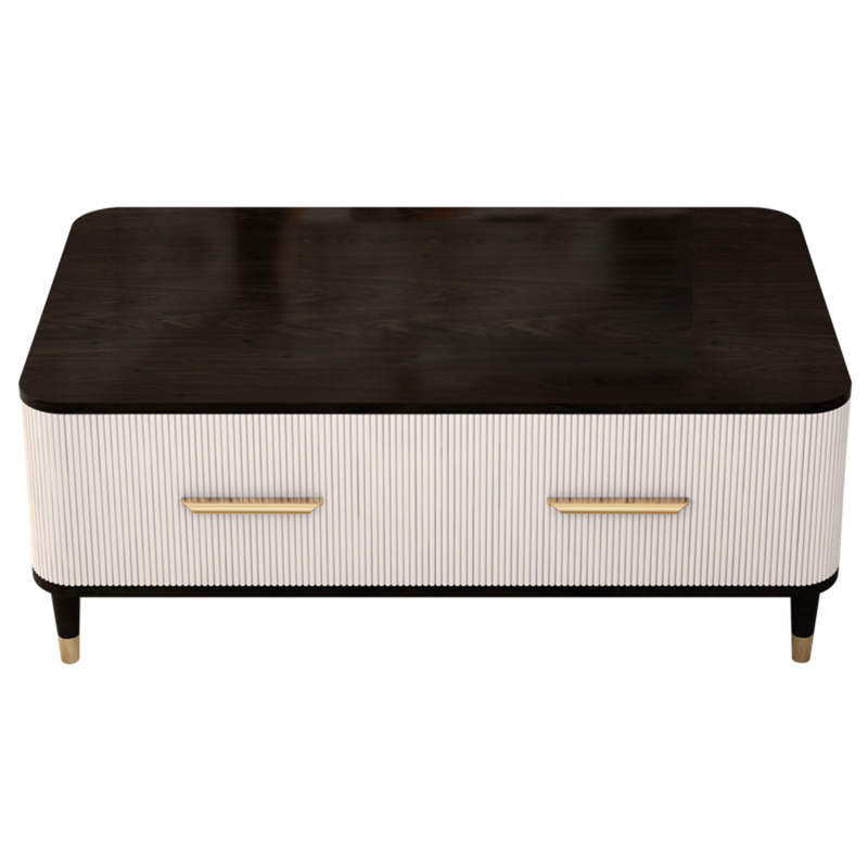 Birmingham Textured Coffee Table White Коричневый Молочный в Перми | Loft Concept 