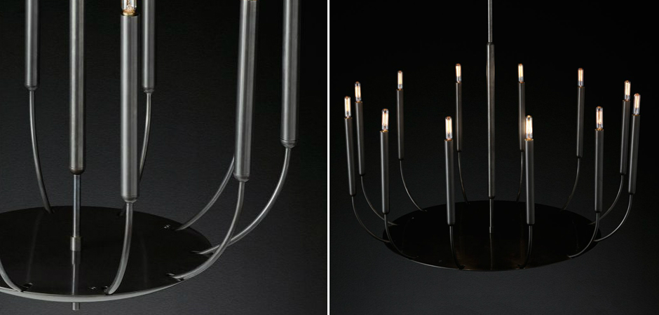 Люстра RH Quenouilles Round Chandelier black Люстра RH Quenouilles Round Chandelier black - Loft-Concept в Перми