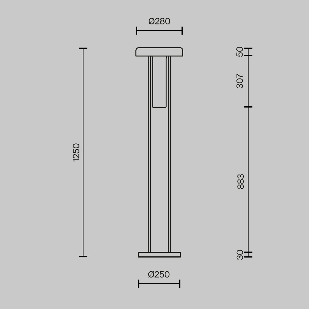 Напольный торшер светодионый Ikebana Black 3000К 24Вт в Перми