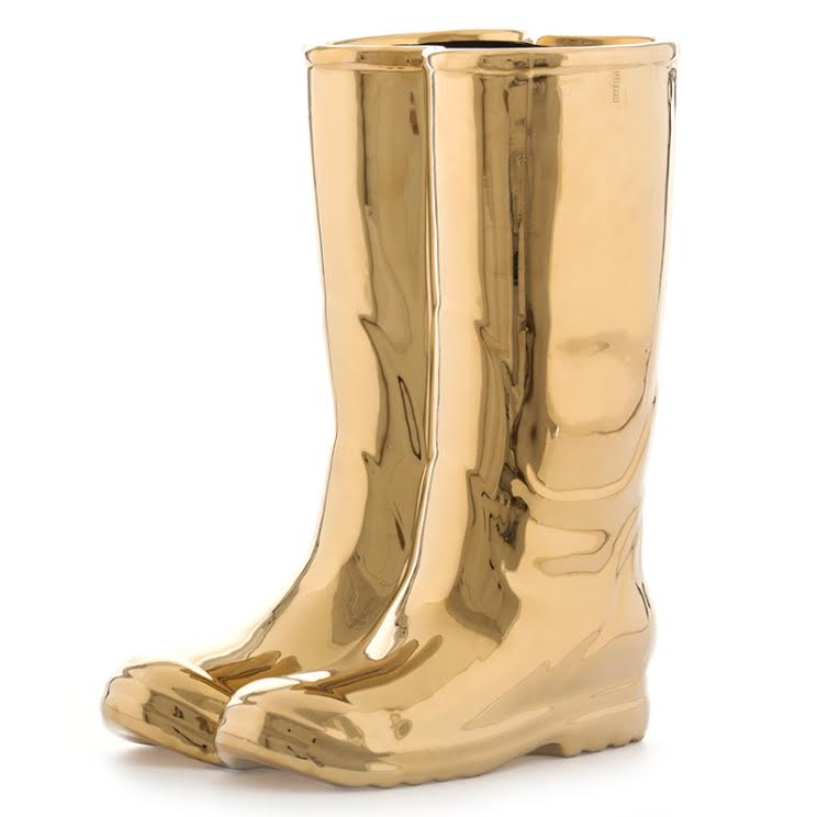 Подставка для зонтов и тростей Seletti Rainboots Gold Глянцевое золото в Перми | Loft Concept 