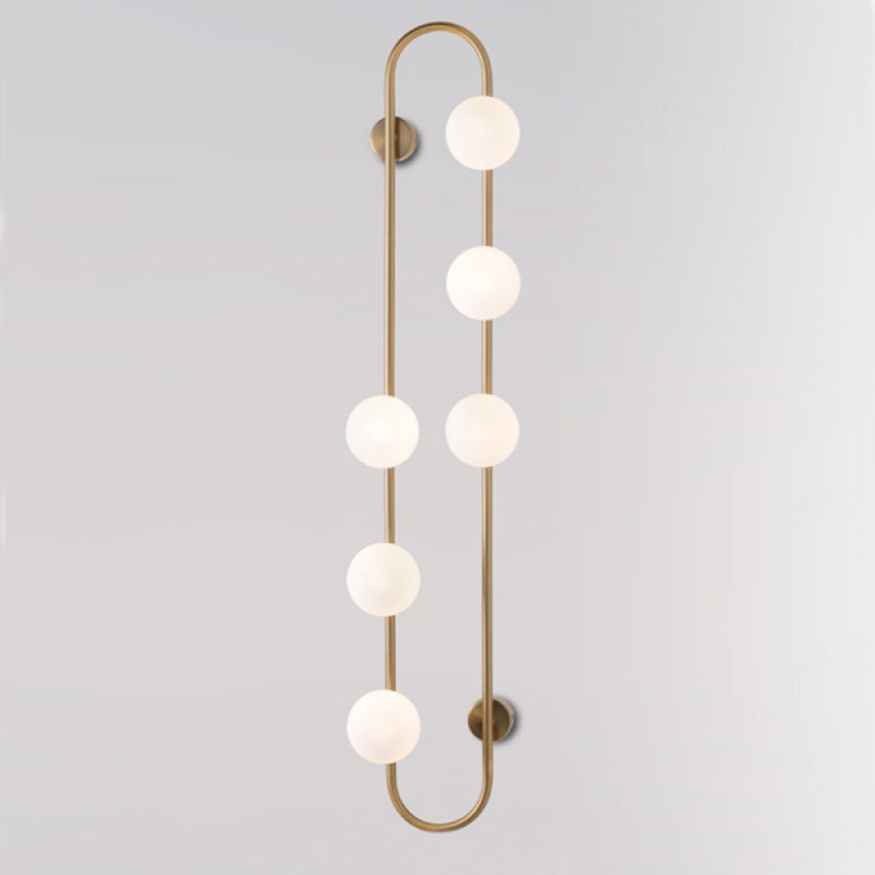 Бра HOOP WALL Lamp Gold 6 Золотой Белый в Перми | Loft Concept 