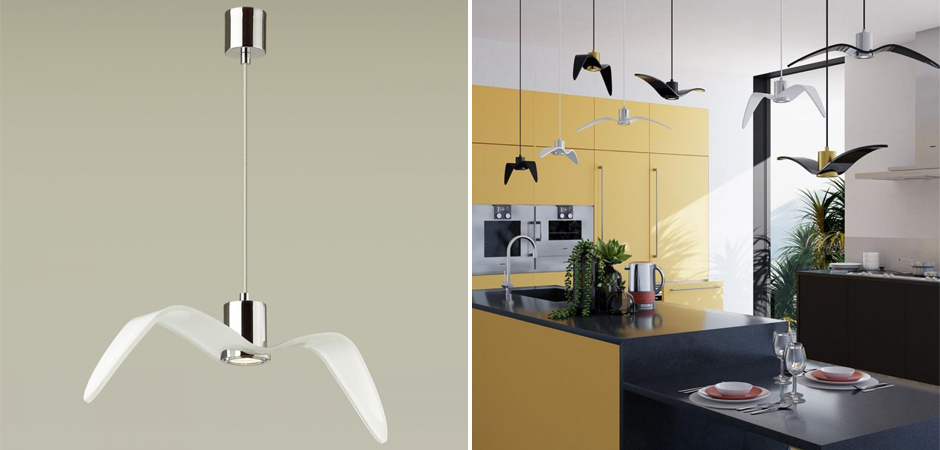 Подвесной светильник Seagull Chrome белый Подвесной светильник Seagull Chrome белый - Loft-Concept в Перми