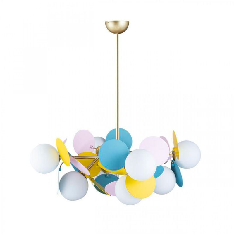 Люстра MATISSE Chandelier multicolor 8 ламп Мульти Золотой в Перми | Loft Concept 