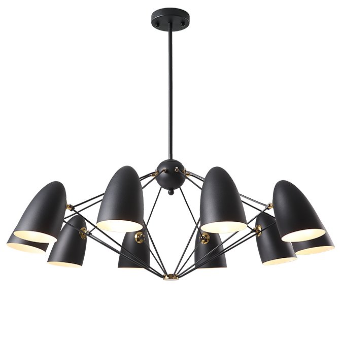 Люстра JLYLITE 10-Light Sputnik Chandelier Black Черный в Перми | Loft Concept 