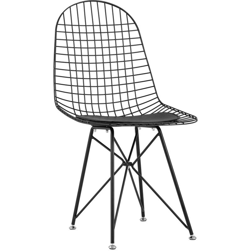 Стул Bertoia S Chair Черный Матовый Металл Черный в Перми | Loft Concept 