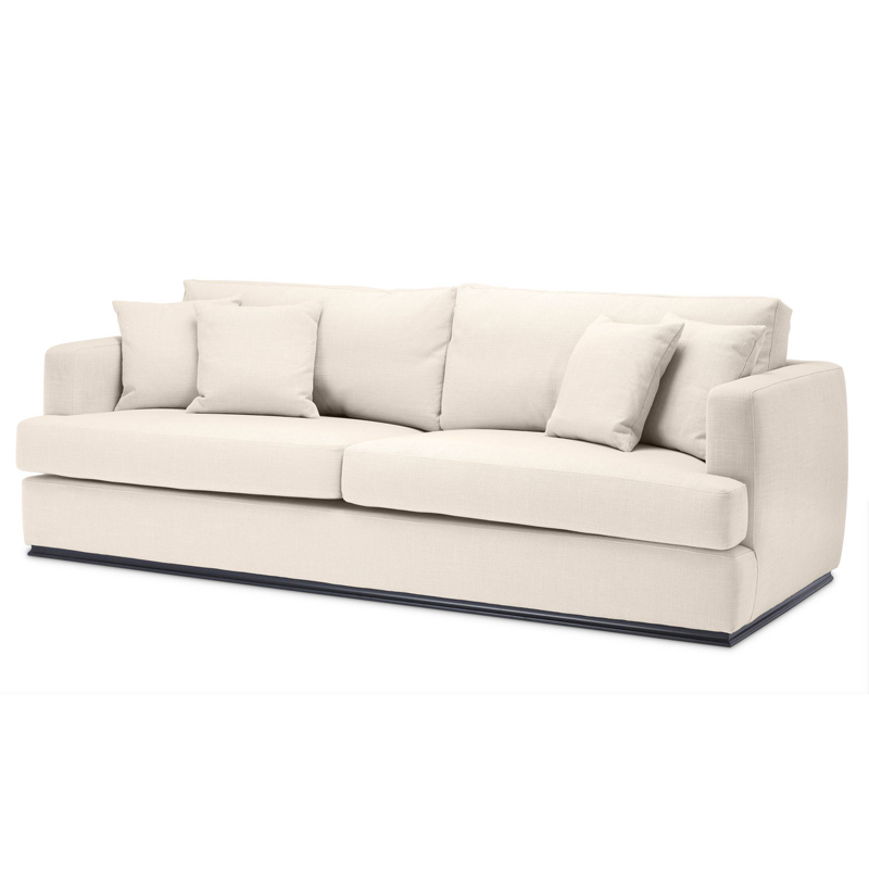 Диван Eichholtz Sofa Hallandale Молочный Черный в Перми | Loft Concept 