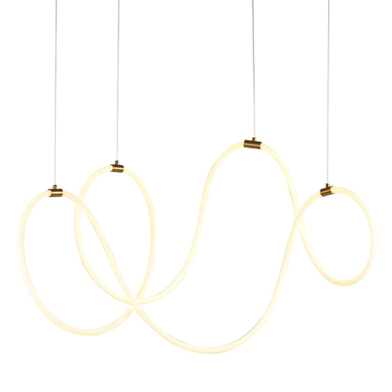 Подвесной светильник с плавными светодиодными линиями Luke Lampco Tracer Lamp Медь Белый Черный Подвесной светильник с плавными светодиодными линиями Luke Lampco Tracer Lamp Медь Белый Черный в Перми | Loft Concept