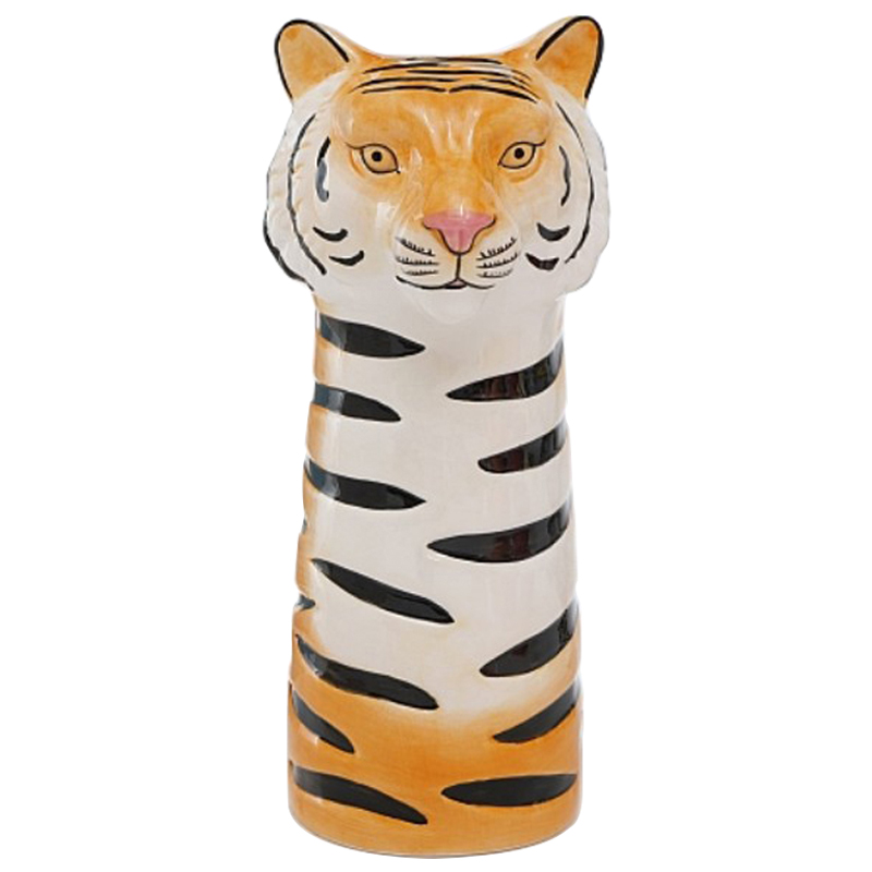 Ваза Tiger Vase Оранжевый Белый Черный Розовый пастельный в Перми | Loft Concept 