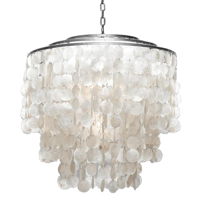 Люстра SHELL Chandelier 65 Серебро Белый Серебряный Люстра SHELL Chandelier 65 Серебро Белый Серебряный в Перми | Loft Concept