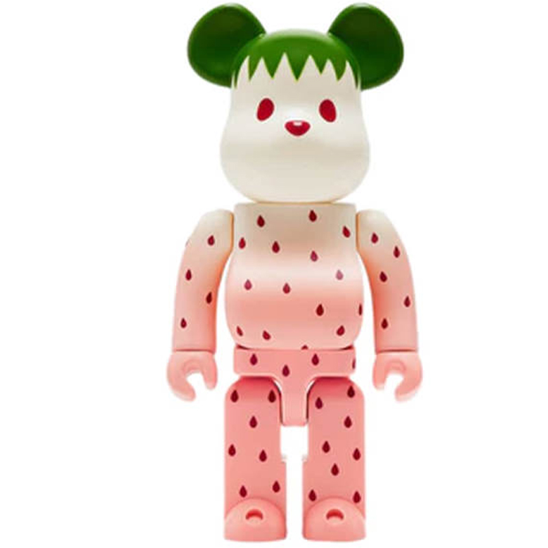 Статуэтка Bearbrick Strawberry Белый Розовый Зеленый в Перми | Loft Concept 