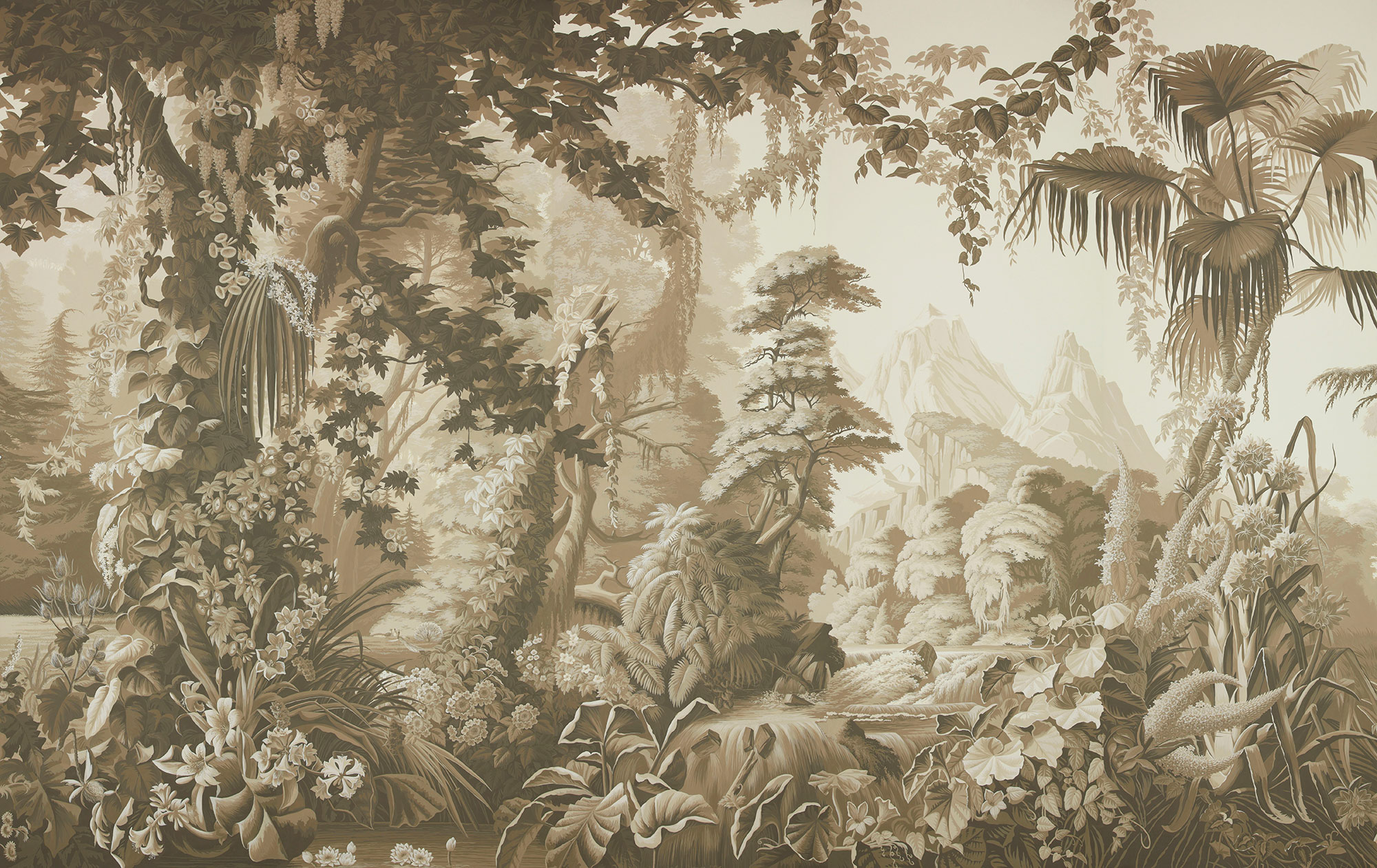 Обои ручная роспись L'Eden Sepia on scenic paper Обои ручная роспись L'Eden Sepia on scenic paper - постер Loft-Concept в Перми