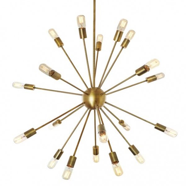 Люстра Sputnik Gold Chandelier  в Перми | Loft Concept 