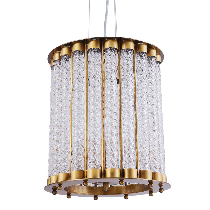 Люстра Lantern Tiziano Chandelier bronze D25 Бронза Прозрачное Стекло в Перми | Loft Concept 