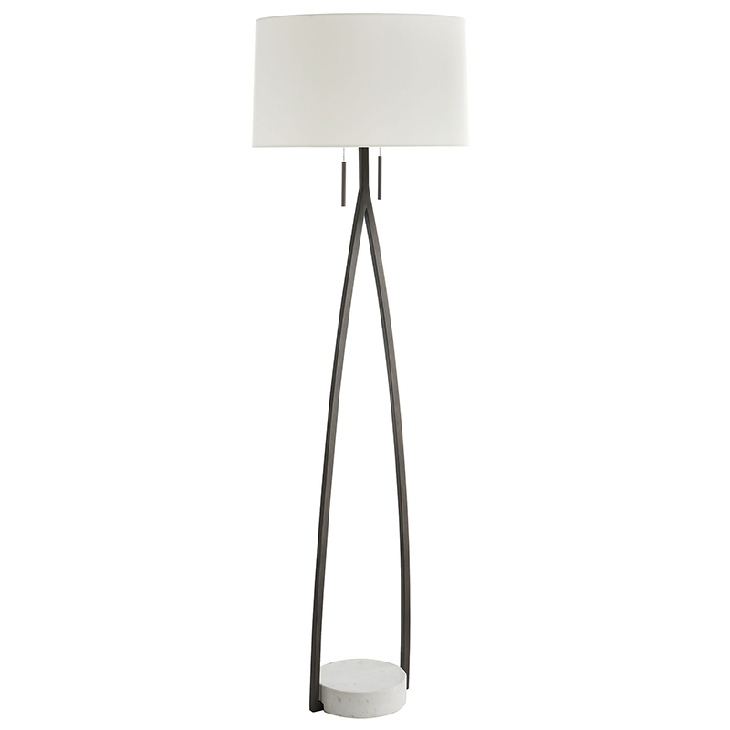 Торшер Arteriors KENNA FLOOR LAMP Черный Белый в Перми | Loft Concept 