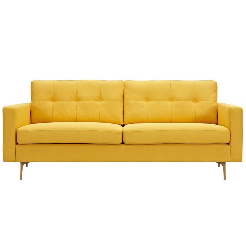 Диван Papaya Yellow Greta Sofa Диван желтая шерсть Желтый в Перми | Loft Concept 