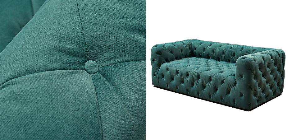 Диван Soho tufted green velor Диван Soho tufted green velor - Loft-Concept в Перми