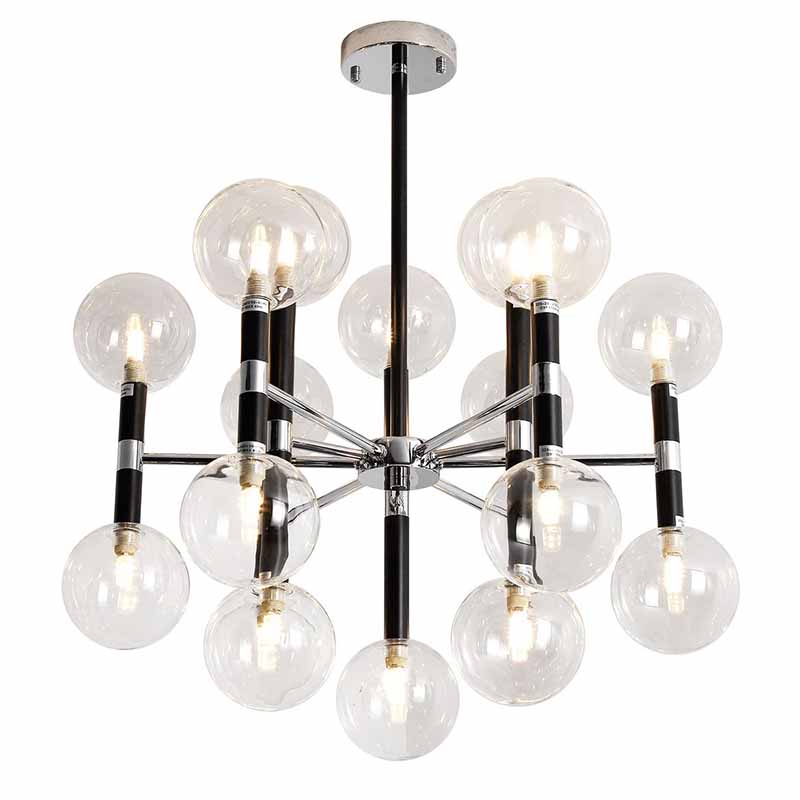 Люстра Danitza Chandelier Chrome Черный Хром в Перми | Loft Concept 