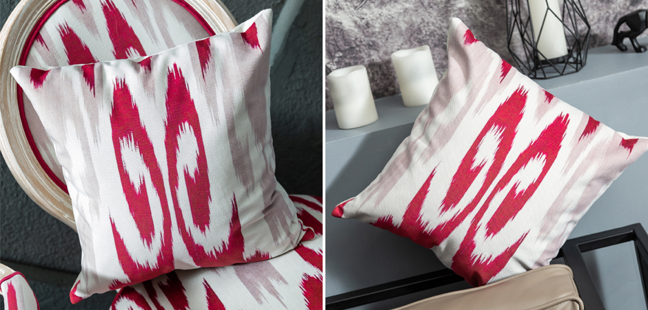 Декоративная подушка Ikat Pattern Красная Декоративная подушка Ikat Pattern Красная - Loft-Concept в Перми