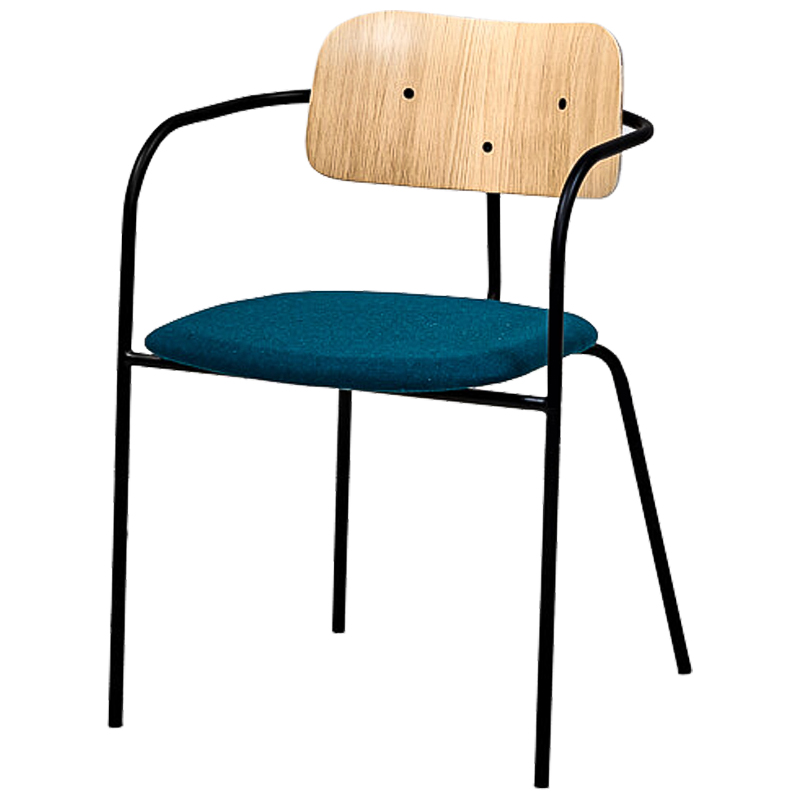 Стул Pilar Loft Stool blue Черный Морская синь Древесина в Перми | Loft Concept 