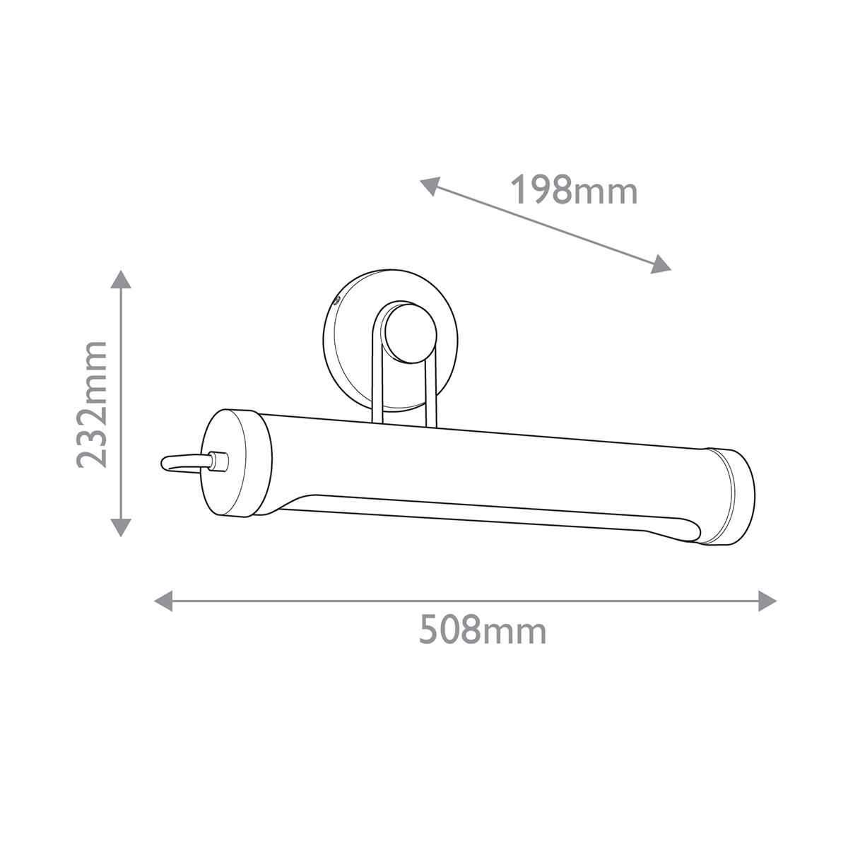 Светильник для картин цвета латунь с длинным цилиндрическим плафоном Alora в Перми