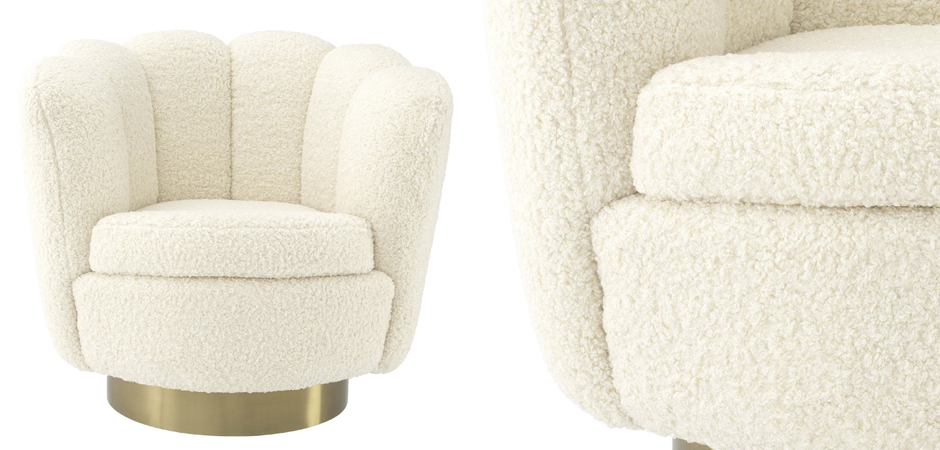 Кресло Eichholtz Swivel Chair Mirage cream Кресло Eichholtz Swivel Chair Mirage cream - Loft-Concept в Перми