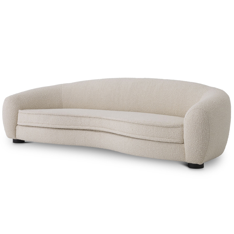 Диван Eichholtz Sofa Freud Boucle cream Кремовый Черный в Перми | Loft Concept 