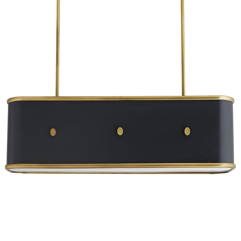 Люстра Arteriors GLENDALE LINEAR CHANDELIER Черный Золотой в Перми | Loft Concept 