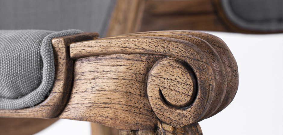 Стул REGENCY MEDALLION ARMCHAIR Gray Linen - фото №1