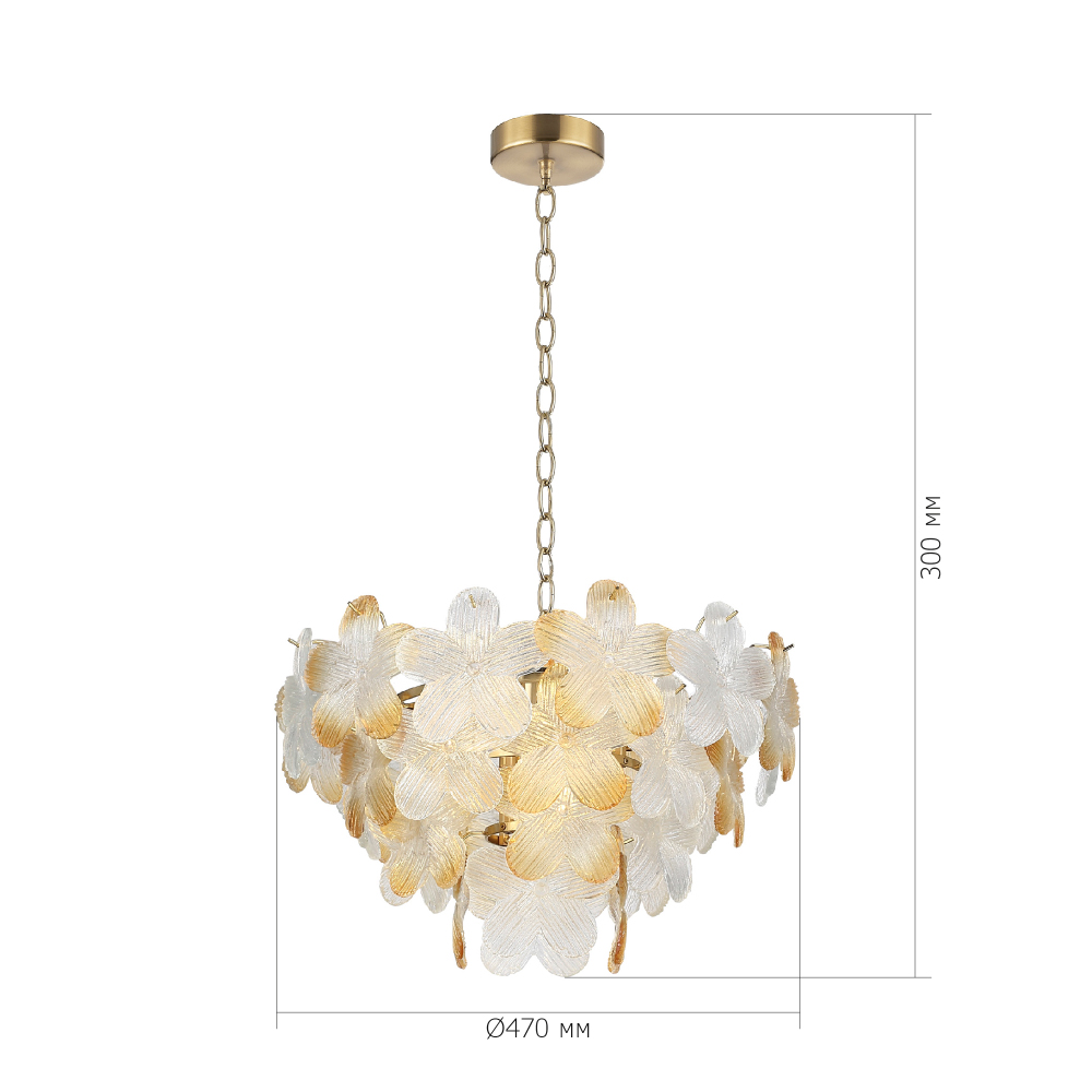 Люстра конусообразная с цветочными мотивами Light Floral Glow в Перми