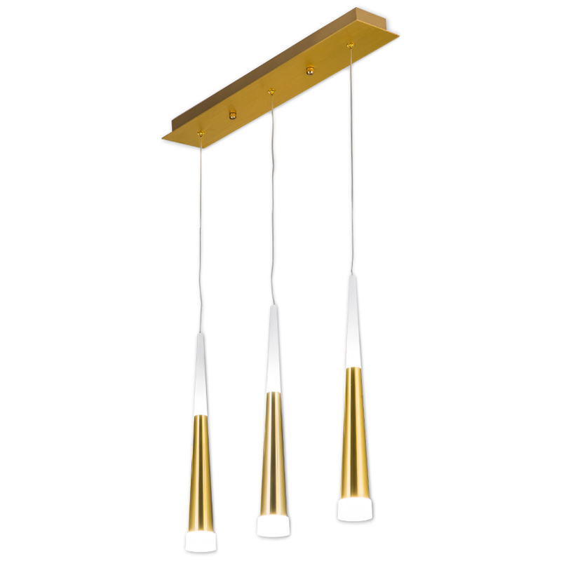 Люстра Vibia Slim Jordi Vilardell Gold 3 подвеса Золотой в Перми | Loft Concept 