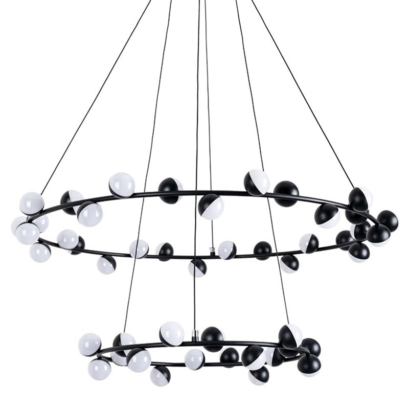 Люстра Vilelme Chandelier black double Черный в Перми | Loft Concept 