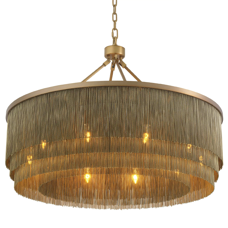 Люстра Eichholtz Chandelier Tissot L Brass Латунь в Перми | Loft Concept 