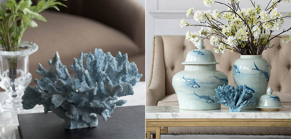 Статуэтка Coral Decor светло-голубой коралл Статуэтка Coral Decor светло-голубой коралл - Loft-Concept в Перми