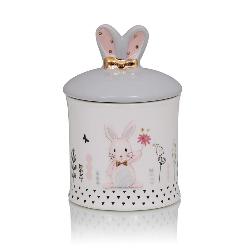 Ваза Kids Vase Bunny II Розовый пастельный Серый в Перми | Loft Concept 