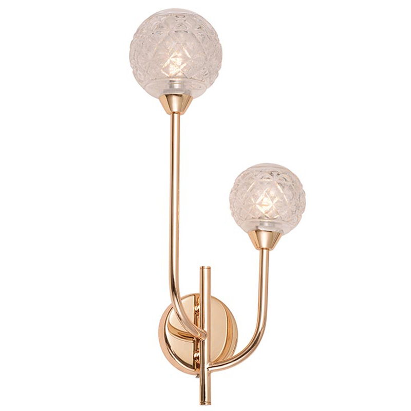 Бра Aella Glass Balls Sconce Прозрачный Золотой в Перми | Loft Concept 