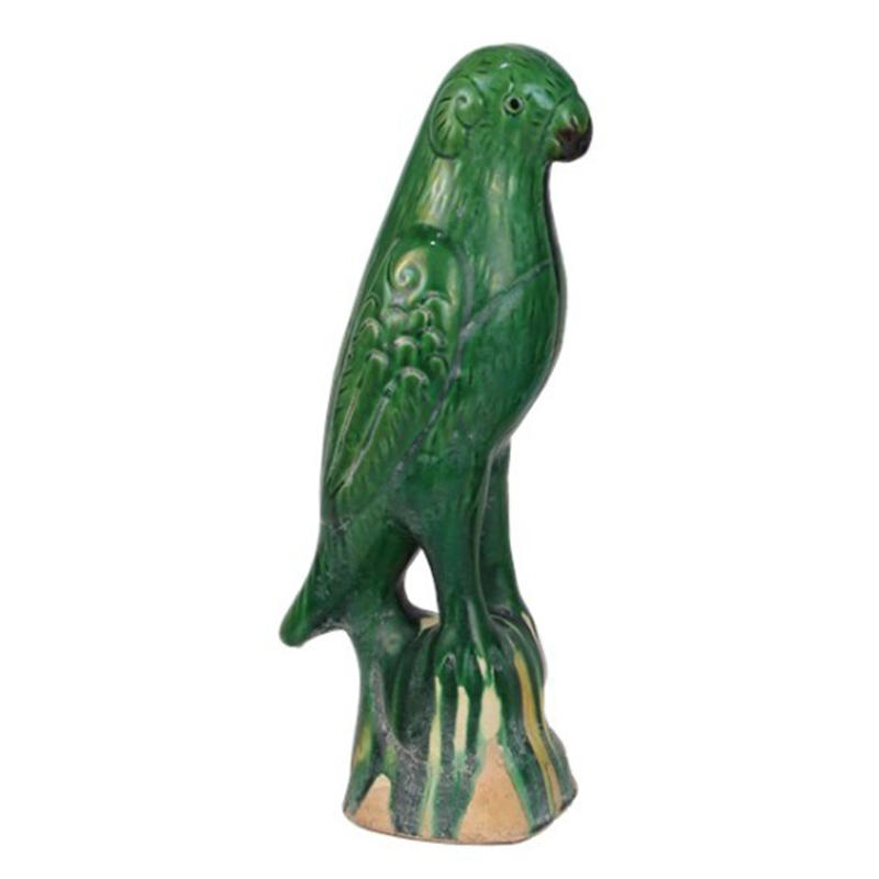 Статуэтка Green Parrot Porcelain Зеленый в Перми | Loft Concept 