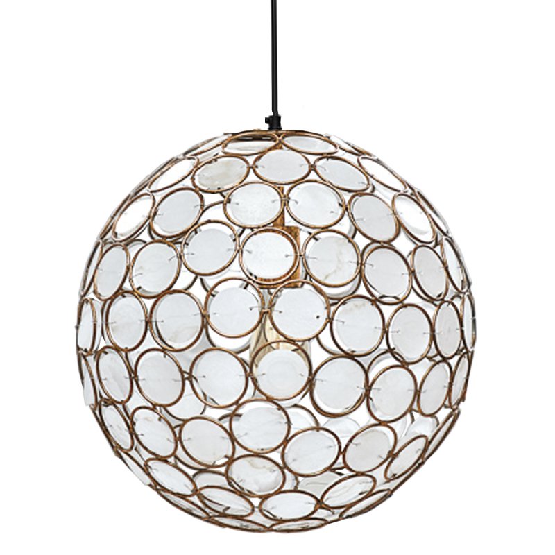 Seashell Ball pendant lamp  Белый Позолоченная ржавчина в Перми | Loft Concept 