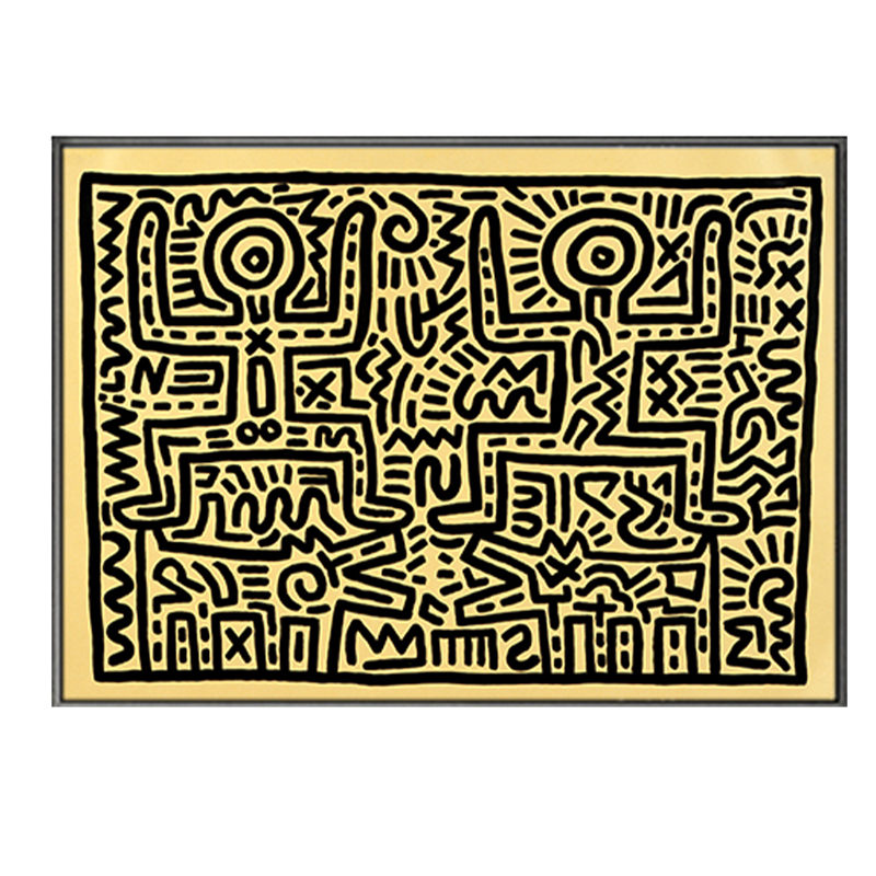 Постер Keith Haring 8 Черный Бежевый в Перми | Loft Concept 