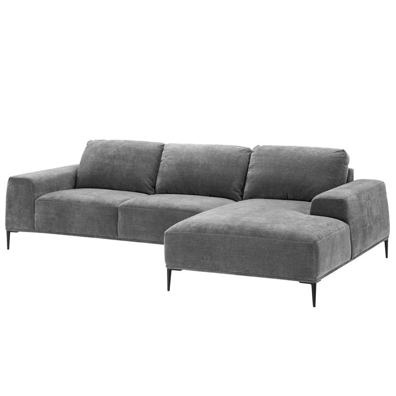 Диван Eichholtz Lounge Sofa Montado grey Серый Черный в Перми | Loft Concept 