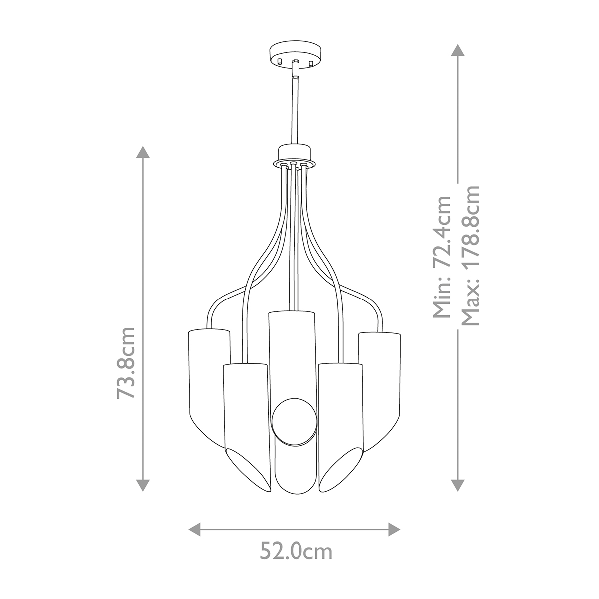 Люстра белого цвета с 6-ю цилиндрическими плафонами Elstead Lighting в Перми