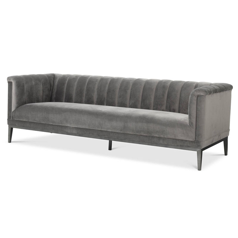 Диван Eichholtz Sofa Raffles grey Серый Темная бронза в Перми | Loft Concept 