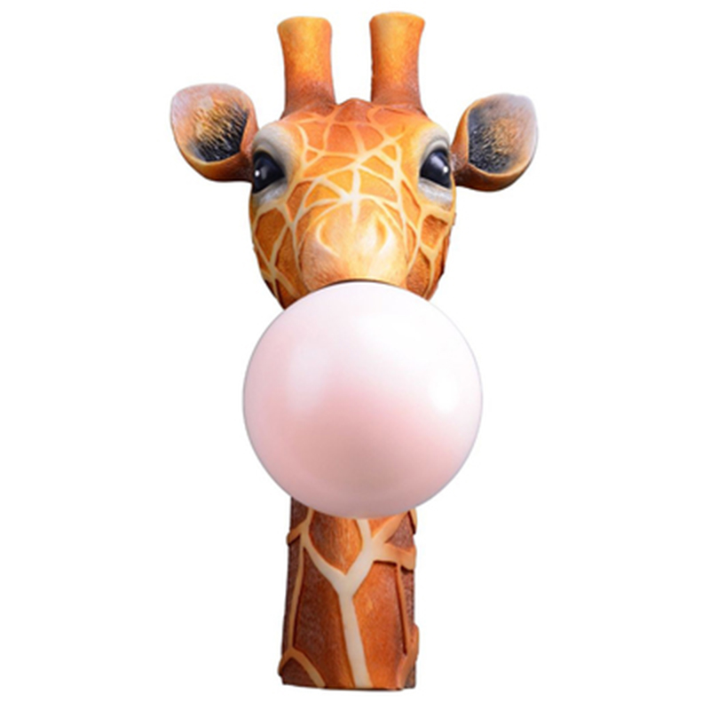 Бра для детской Жираф Bubble Gum Giraffe Wall Lamp Карамель Коричневый Розовый пастельный в Перми | Loft Concept 