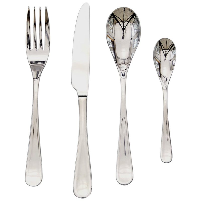 Столовые приборы на 4 персоны Contemporary Cutlery Set Серебряный в Перми | Loft Concept 